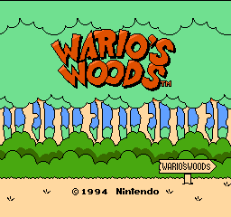 Wario's Woods (USA) Title Screen
